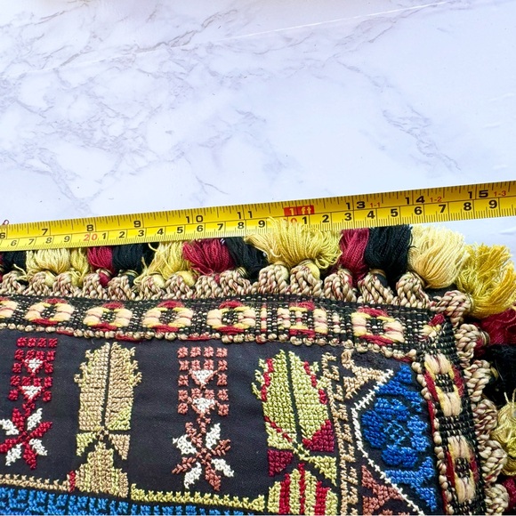 Vintage Afghan Embroidered Pillow - Picture 6 of 8